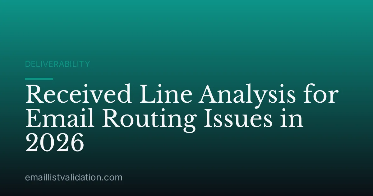 Received Line Analysis for Email Routing Issues in 2026