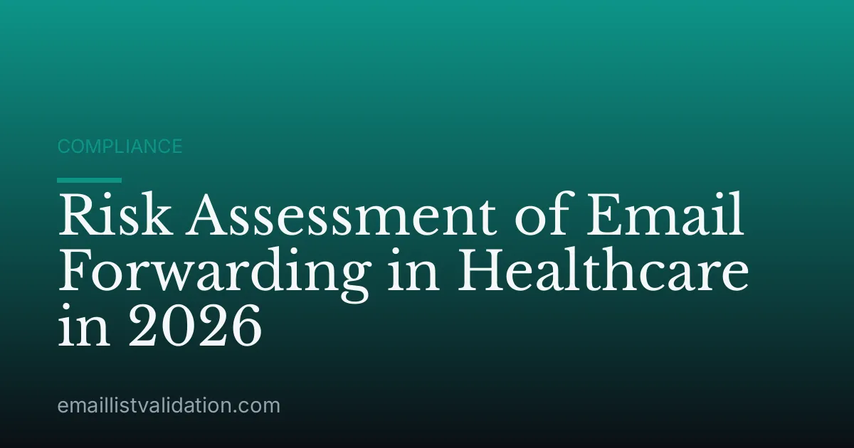 Risk Assessment of Email Forwarding in Healthcare in 2026