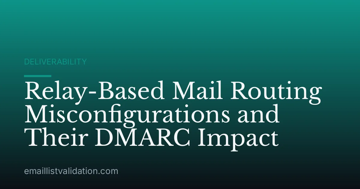 Relay-Based Mail Routing Misconfigurations and Their DMARC Impact