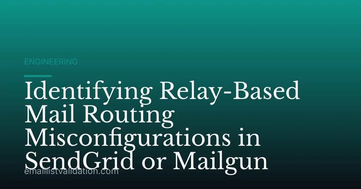 Identifying Relay-Based Mail Routing Misconfigurations in SendGrid or Mailgun
