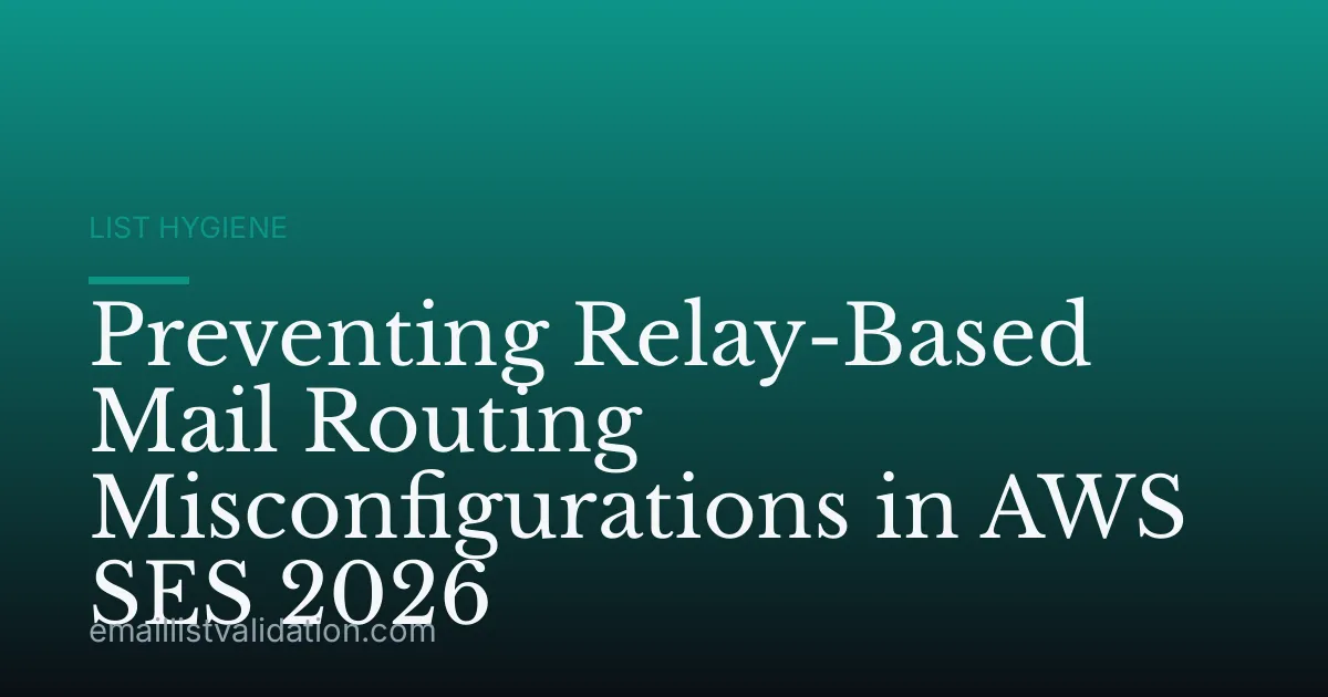 Preventing Relay-Based Mail Routing Misconfigurations in AWS SES 2026