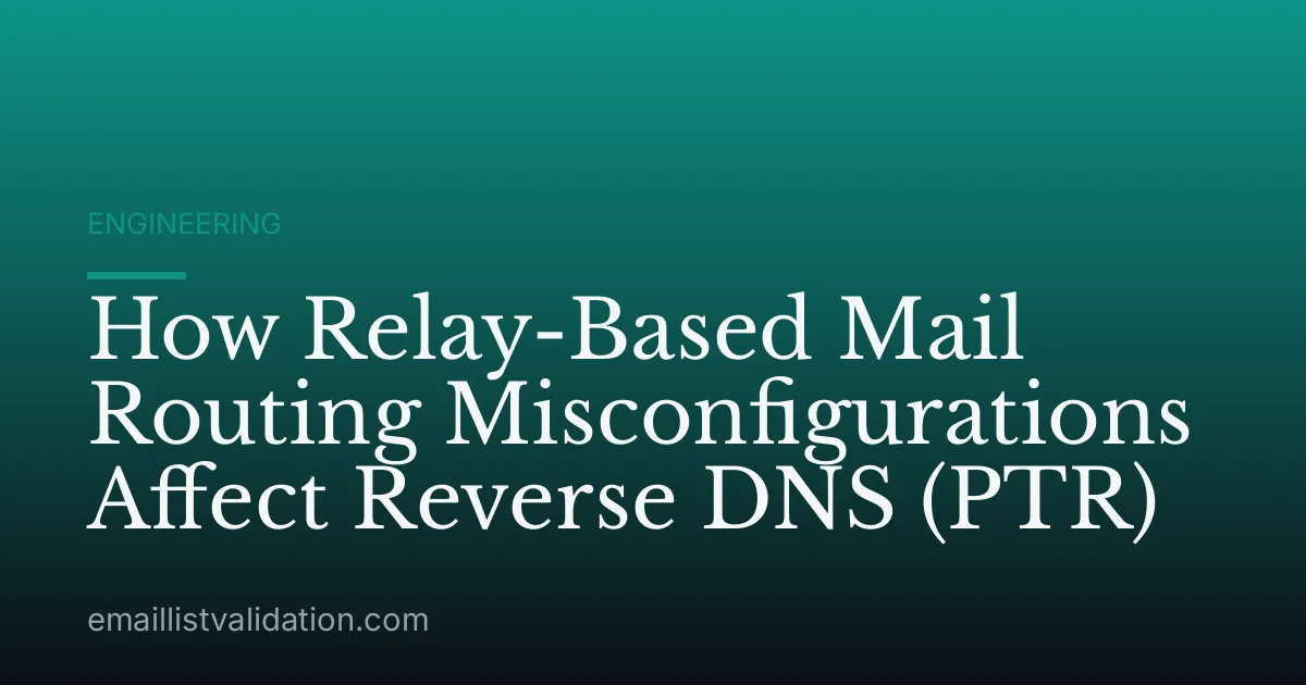 How Relay-Based Mail Routing Misconfigurations Affect Reverse DNS (PTR)