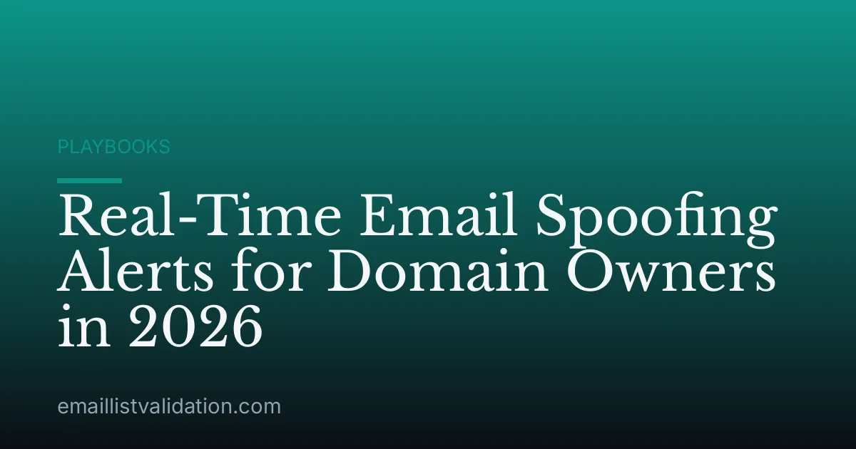 Real-Time Email Spoofing Alerts for Domain Owners in 2026