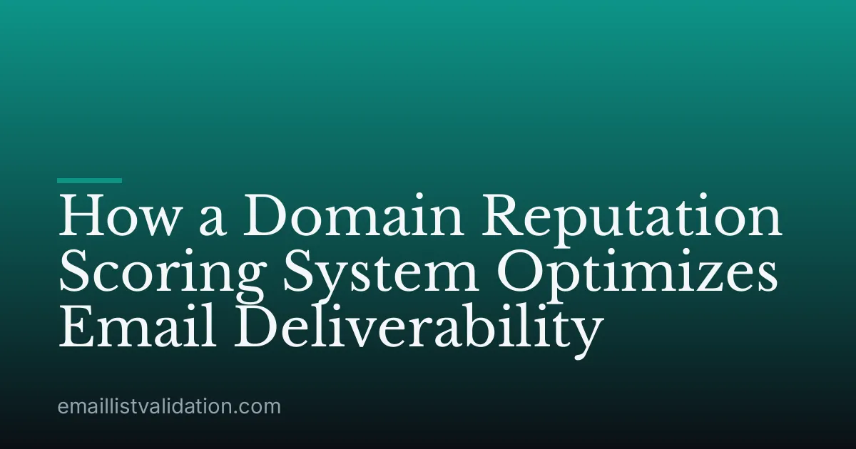 How a Domain Reputation Scoring System Optimizes Email Deliverability