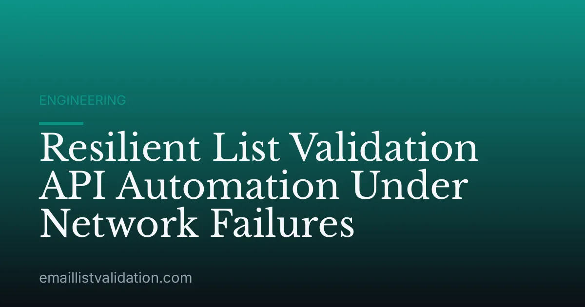Resilient List Validation API Automation Under Network Failures