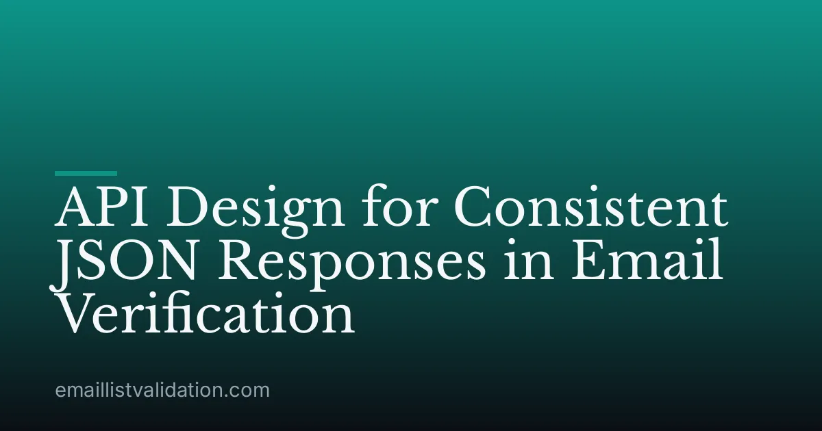 API Design for Consistent JSON Responses in Email Verification