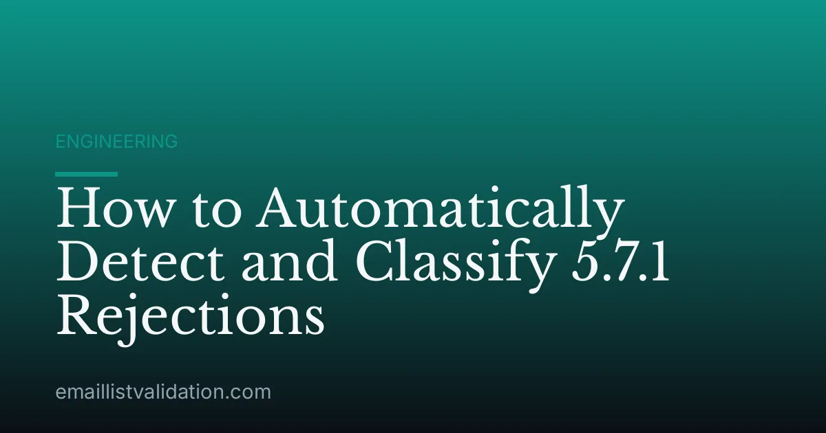 How to Automatically Detect and Classify 5.7.1 Rejections