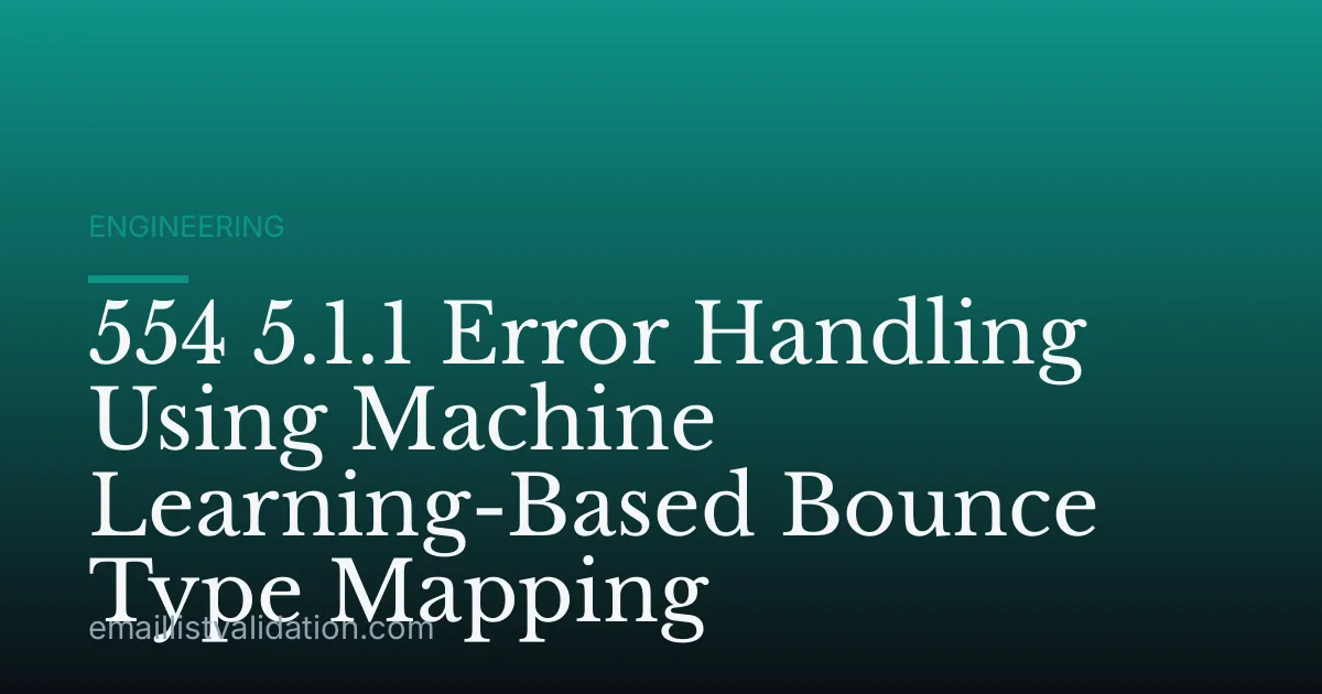 554 5.1.1 Error Handling Using Machine Learning-Based Bounce Type Mapping