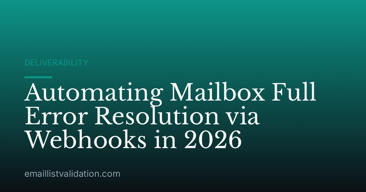 Automating Mailbox Full Error Resolution via Webhooks in 2026