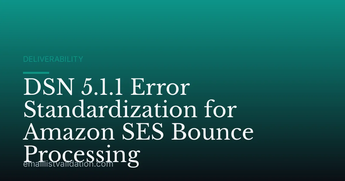 DSN 5.1.1 Error Standardization for Amazon SES Bounce Processing