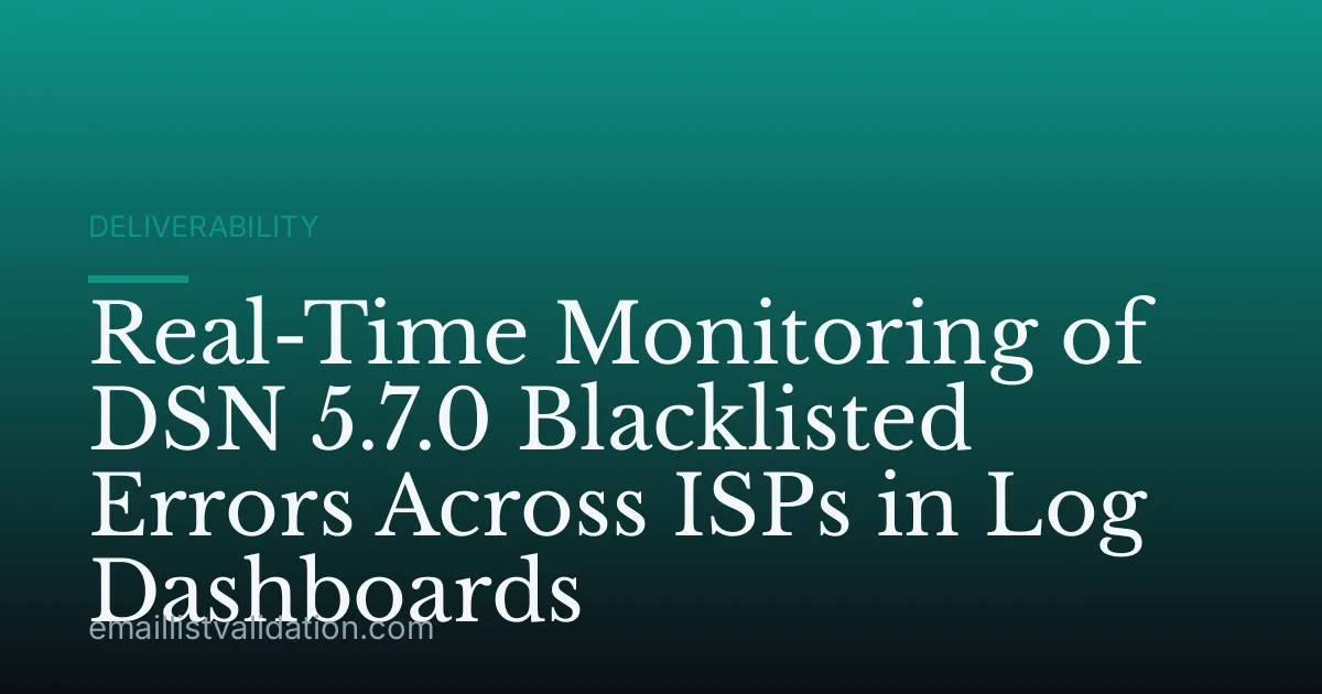 Real-Time Monitoring of DSN 5.7.0 Blacklisted Errors Across ISPs in Log Dashboards