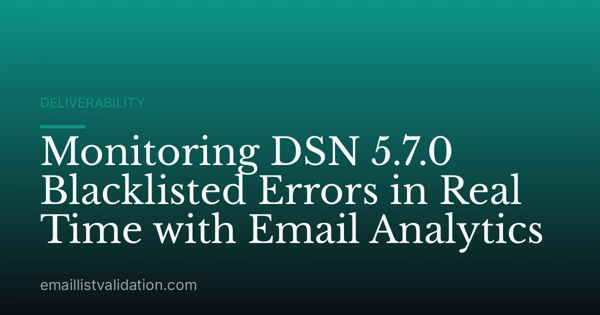 Monitoring DSN 5.7.0 Blacklisted Errors in Real Time with Email Analytics