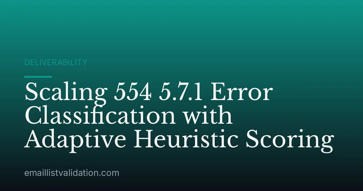 Scaling 554 5.7.1 Error Classification with Adaptive Heuristic Scoring