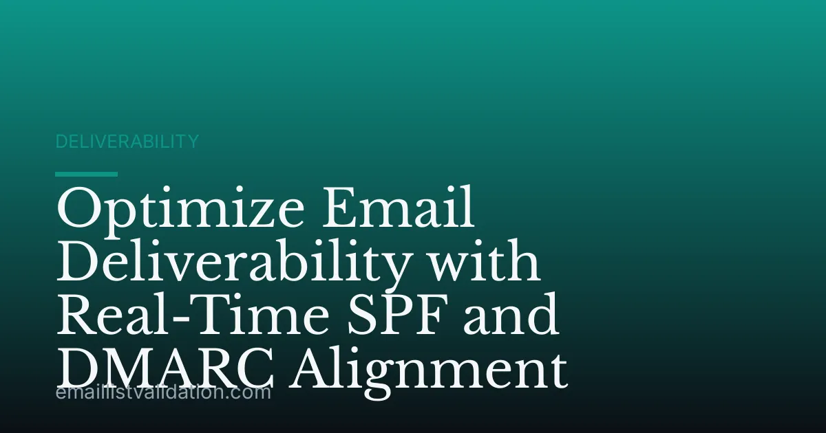 Optimize Email Deliverability with Real-Time SPF and DMARC Alignment