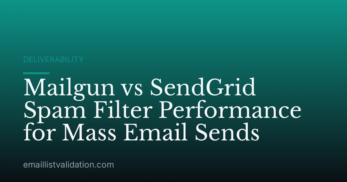 Mailgun vs SendGrid Spam Filter Performance for Mass Email Sends