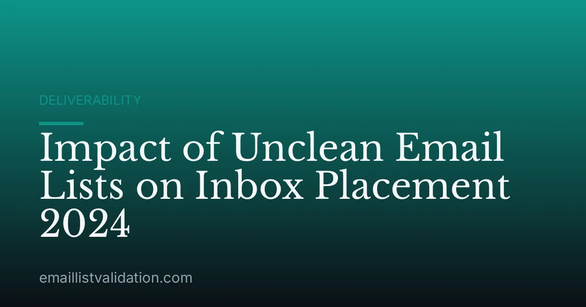 Impact of Unclean Email Lists on Inbox Placement 2024