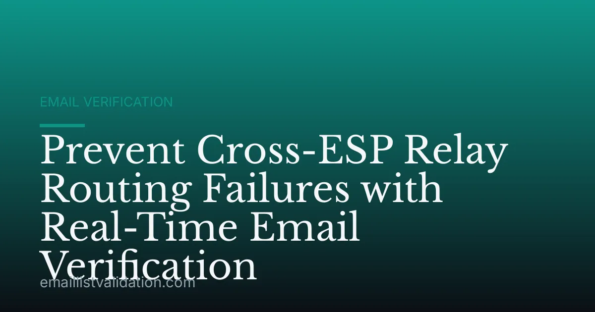 Prevent Cross-ESP Relay Routing Failures with Real-Time Email Verification