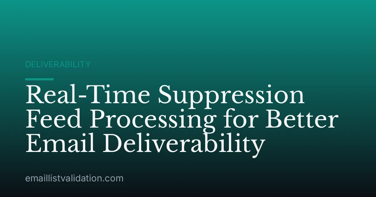 Real-Time Suppression Feed Processing for Better Email Deliverability