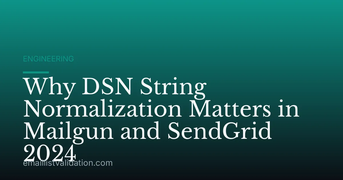 Why DSN String Normalization Matters in Mailgun and SendGrid 2024