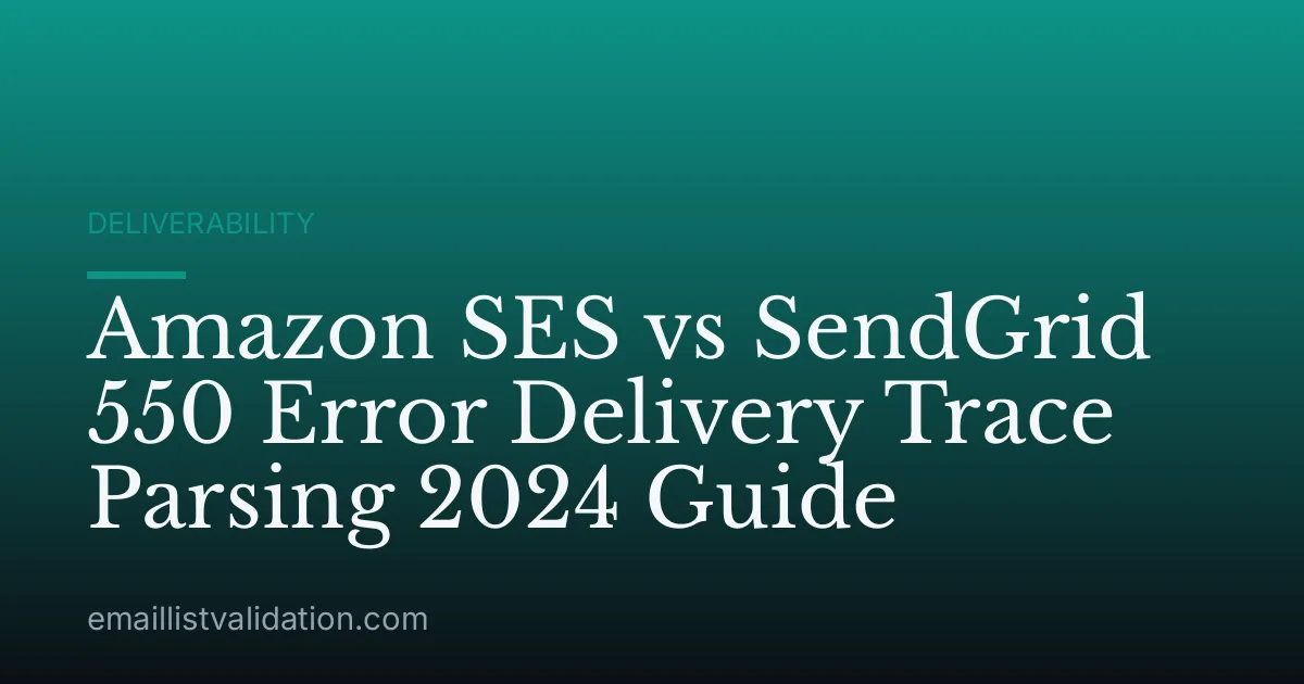 Amazon SES vs SendGrid 550 Error Delivery Trace Parsing 2024 Guide