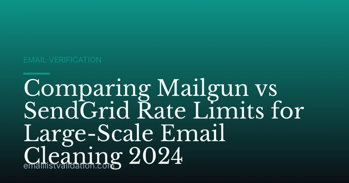 Comparing Mailgun vs SendGrid Rate Limits for Large-Scale Email Cleaning 2024