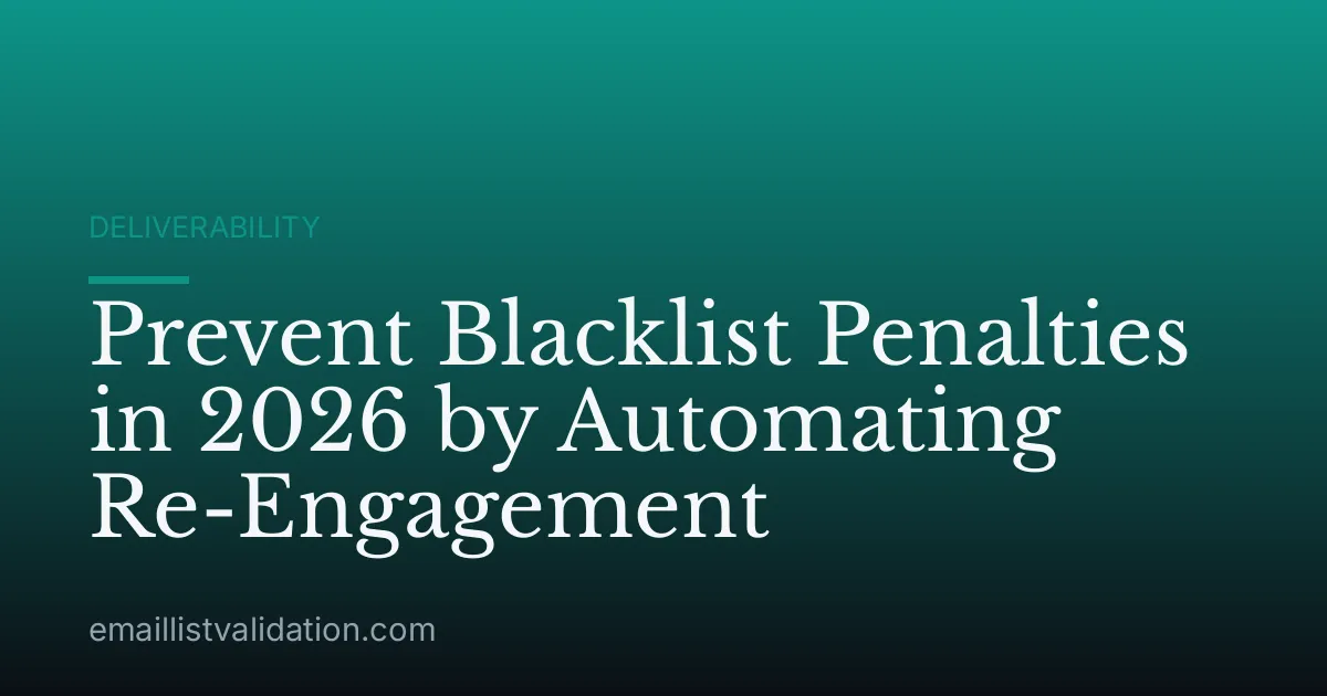 Prevent Blacklist Penalties in 2026 by Automating Re-Engagement