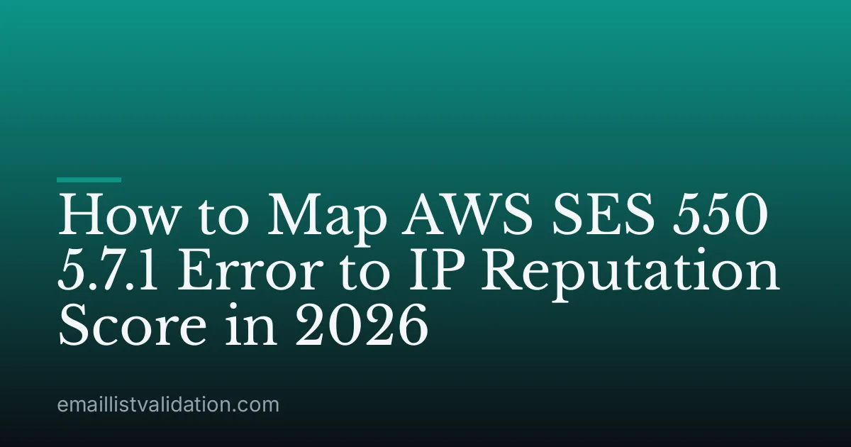 How to Map AWS SES 550 5.7.1 Error to IP Reputation Score in 2026