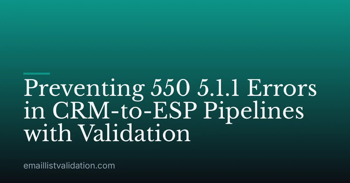 Preventing 550 5.1.1 Errors in CRM-to-ESP Pipelines with Validation