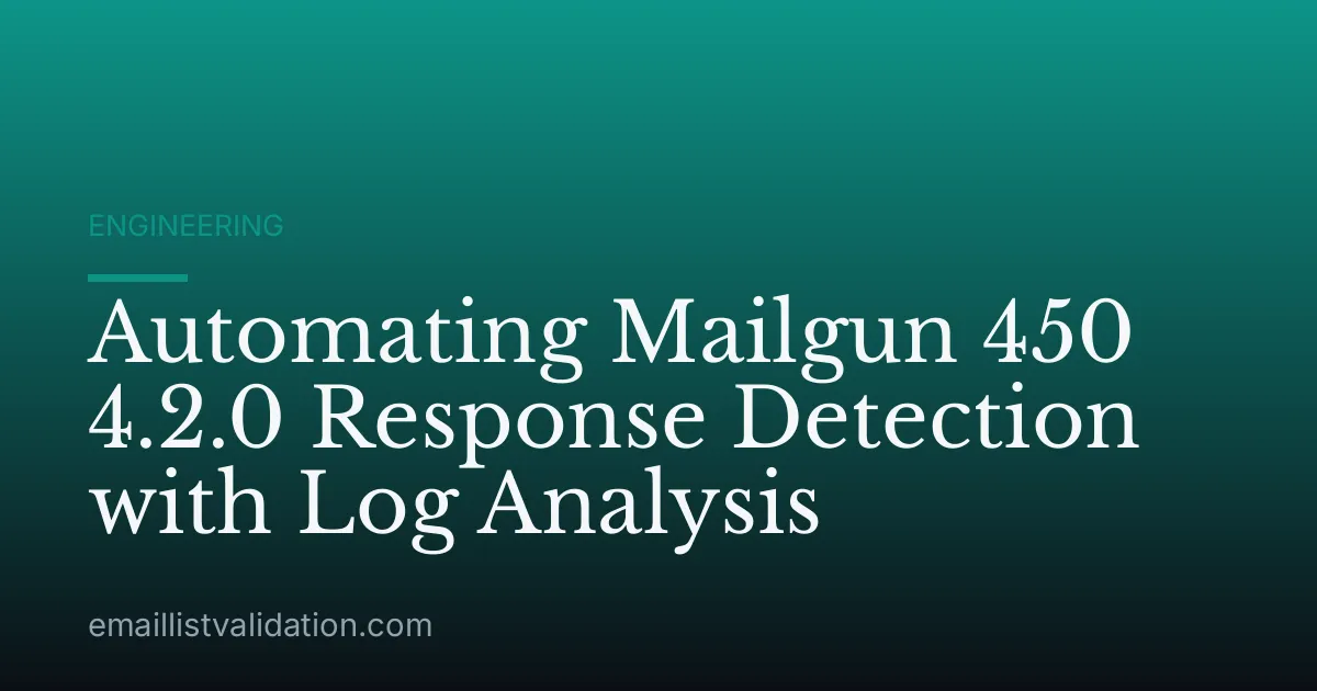 Automating Mailgun 450 4.2.0 Response Detection with Log Analysis