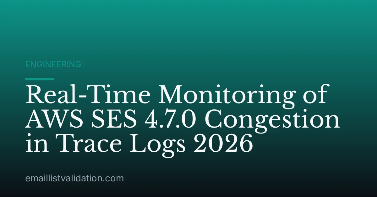 Real-Time Monitoring of AWS SES 4.7.0 Congestion in Trace Logs 2026