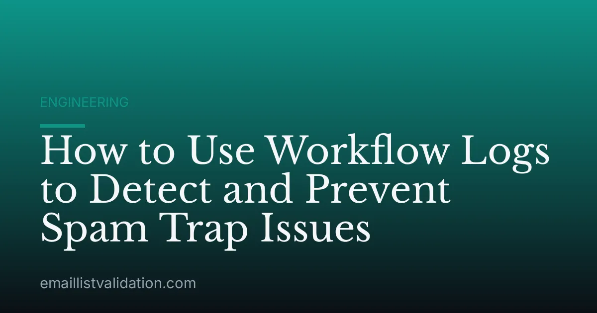 How to Use Workflow Logs to Detect and Prevent Spam Trap Issues