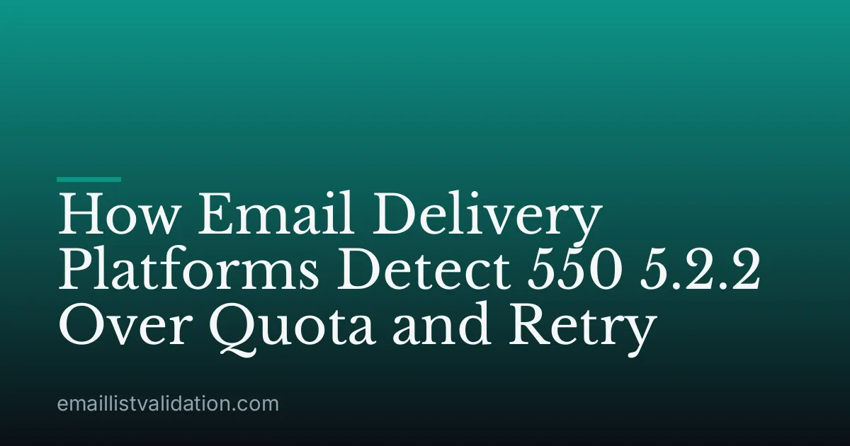 How Email Delivery Platforms Detect 550 5.2.2 Over Quota and Retry