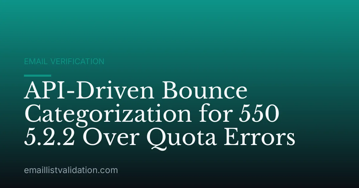 API-Driven Bounce Categorization for 550 5.2.2 Over Quota Errors