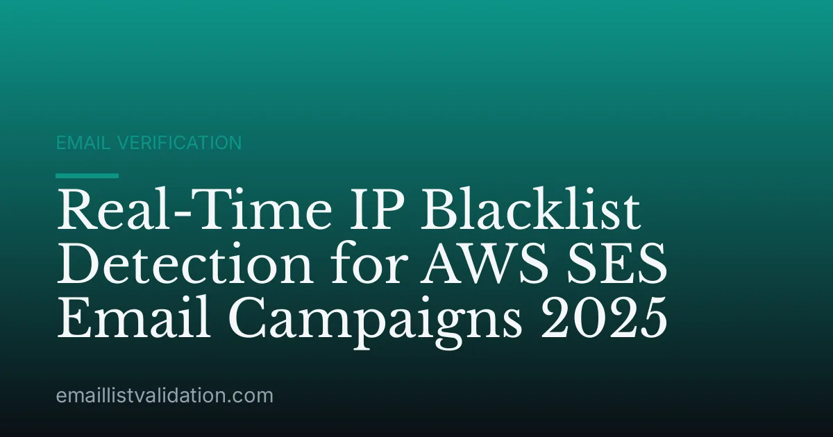 Real-Time IP Blacklist Detection for AWS SES Email Campaigns 2025