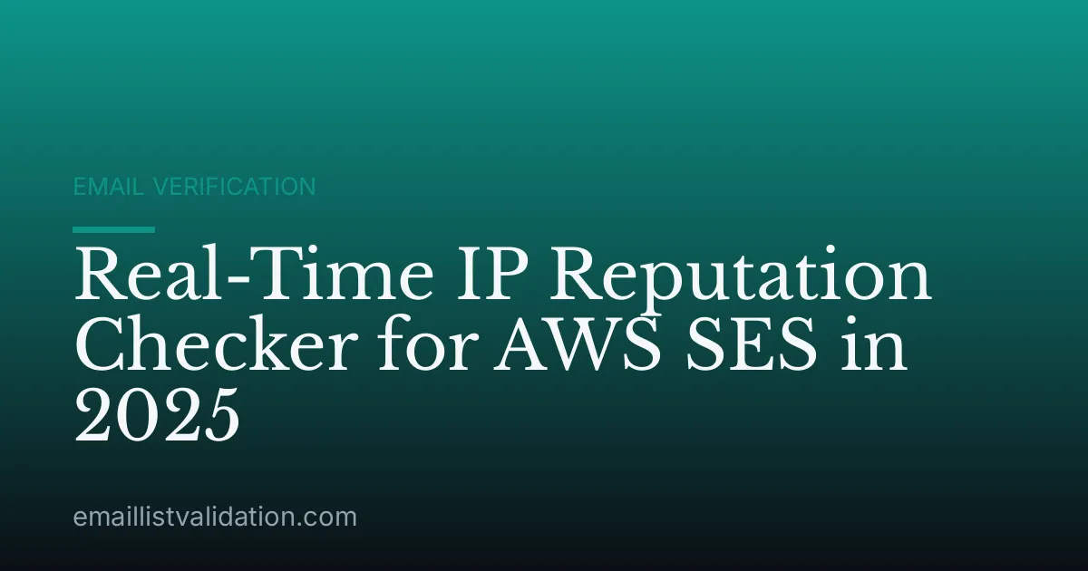 Real-Time IP Reputation Checker for AWS SES in 2025