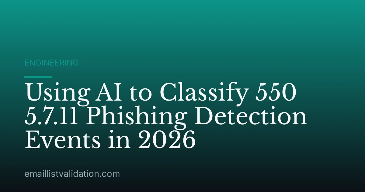 Using AI to Classify 550 5.7.11 Phishing Detection Events in 2026