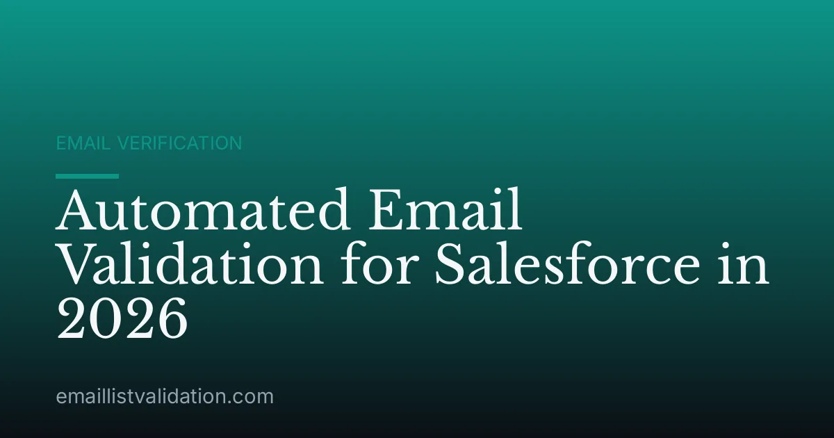 Automated Email Validation for Salesforce in 2026
