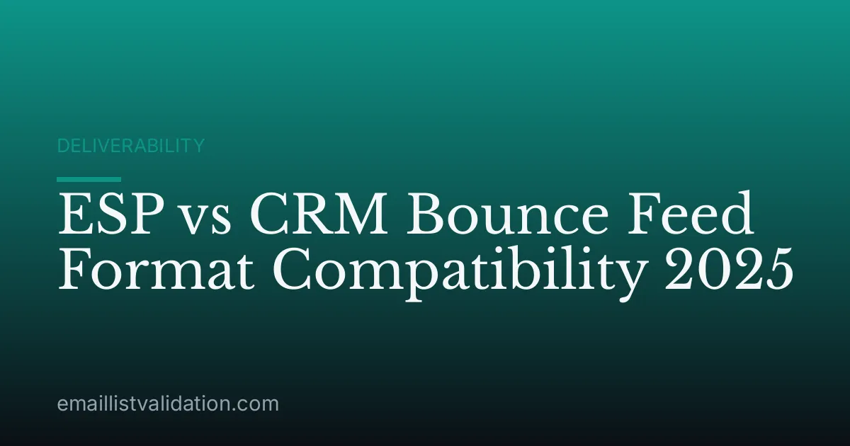 ESP vs CRM Bounce Feed Format Compatibility 2025