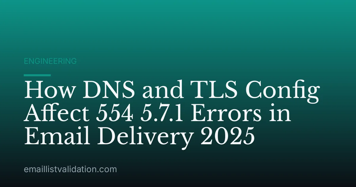 How DNS and TLS Config Affect 554 5.7.1 Errors in Email Delivery 2025