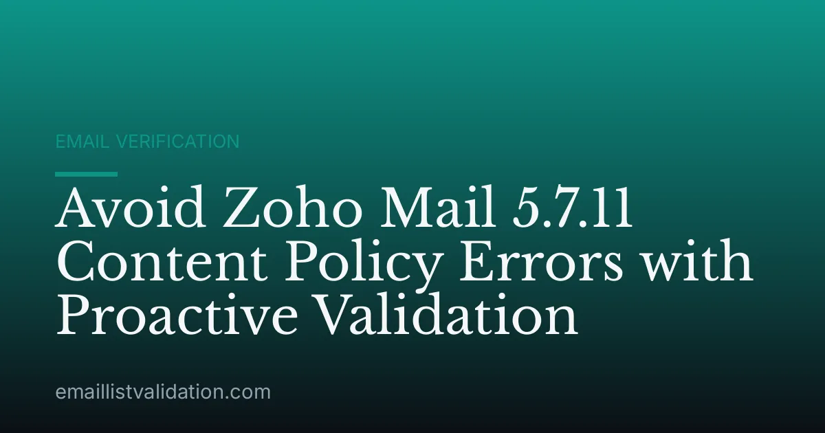Avoid Zoho Mail 5.7.11 Content Policy Errors with Proactive Validation