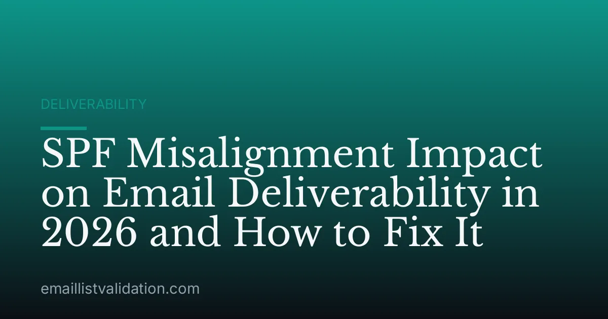 SPF Misalignment Impact on Email Deliverability in 2026 and How to Fix It