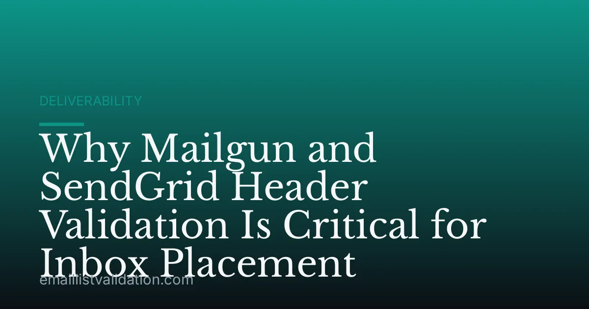 Why Mailgun and SendGrid Header Validation Is Critical for Inbox Placement