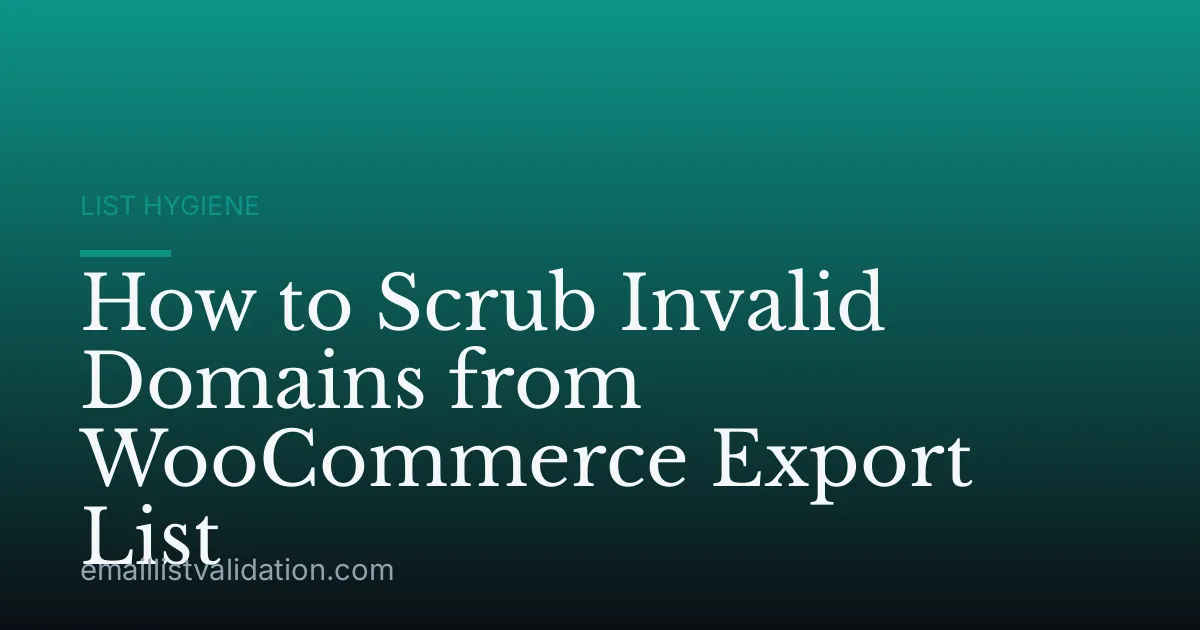 How to Scrub Invalid Domains from WooCommerce Export List