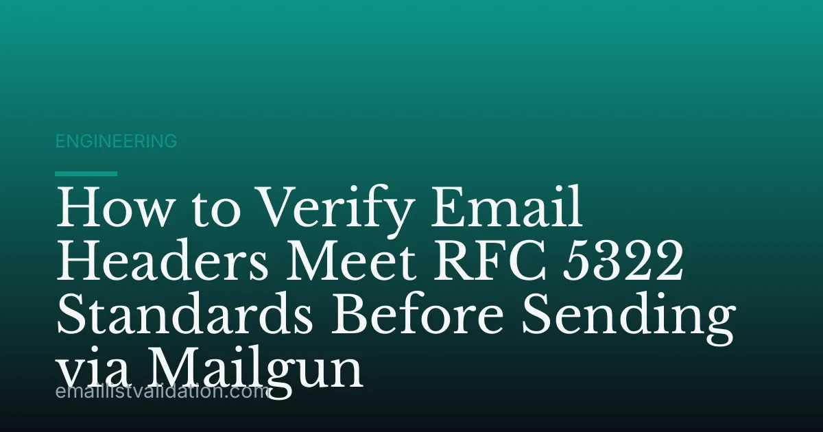 How to Verify Email Headers Meet RFC 5322 Standards Before Sending via Mailgun