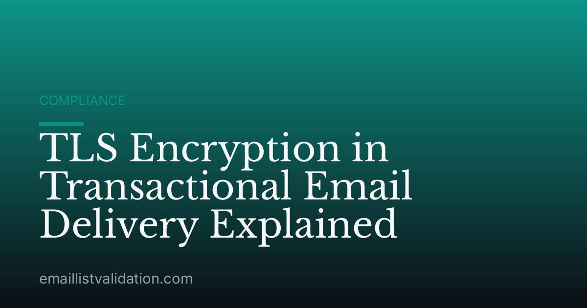 TLS Encryption in Transactional Email Delivery Explained