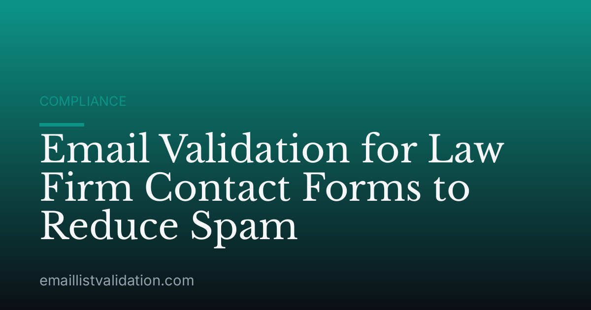 Email Validation for Law Firm Contact Forms to Reduce Spam