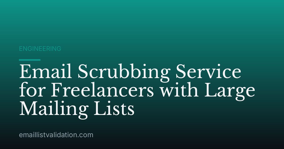 Email Scrubbing Service for Freelancers with Large Mailing Lists