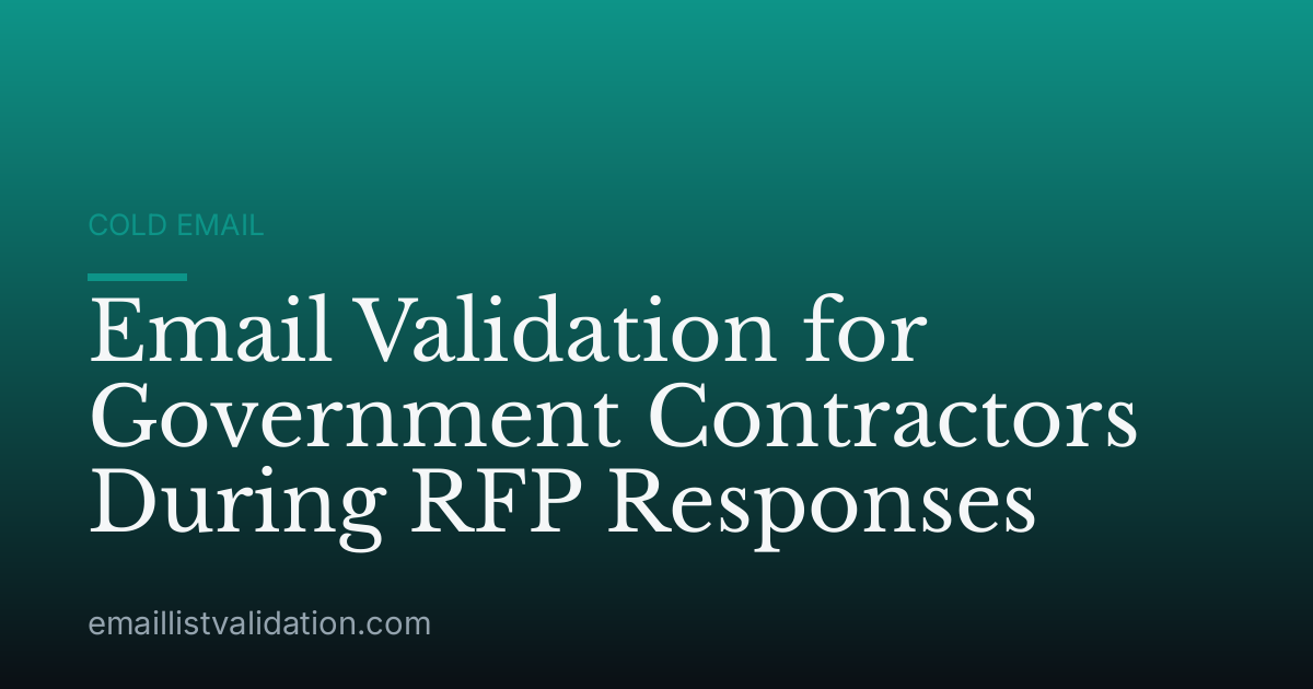 Email Validation for Government Contractors During RFP Responses