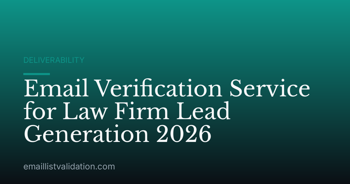 Email Verification Service for Law Firm Lead Generation 2026