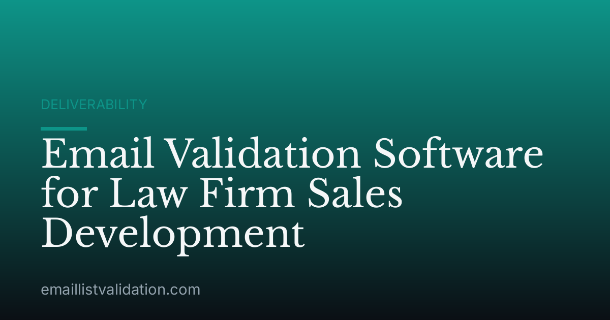 Email Validation Software for Law Firm Sales Development